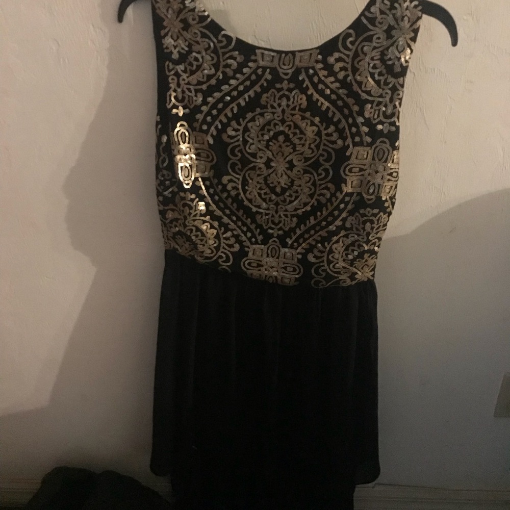 black and gold dress